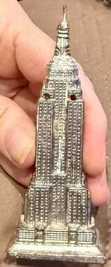 vintage metal Empire State Building New York City souvenir shaker